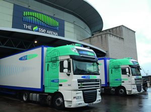 Fly by Nite provided 13 trucks to transport the massive stage show.